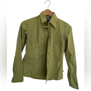 Twik green button down shirt  size XS